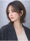 レイヤーボブナチュラル外ハネ透明感カラートレンド感