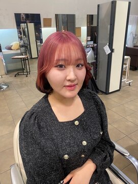 ソワン ドゥ ブレス 今里店(soin de brace) 《加賀詩織》ピンクカラー 裾カラー