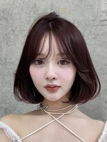 ロンドブルーム 天神大名店(Lond Bloom)&nbsp;ミディアムヘア韓国ボブタッセルボブレイヤーボブデザインカラー