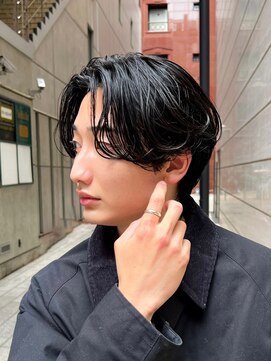 メンズヘア ガーデン 銀座(Men's hair GARDEN) センターパート曲がる縮毛矯正フェザーパーマ銀座一丁目