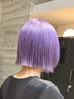 ヲタク(wotaku.)&nbsp;パープルカラーハイトーンカラーホワイトラベンダー外はねボブ