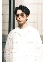 ブークル(boucle) 七三分けスタイル フェザーパーマ 就活パーマ 社会人パーマ