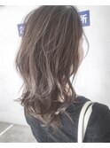 【Marlお客様スタイル】ラベンダーアッシュの無造作セミディ♪