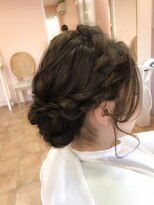 ヘアデザイン リライ(HAIR DESIGN Rely)&nbsp;サイドロープ編みネープシニヨン