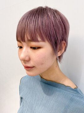 テトヘアー(teto hair) ハイトーン　ピンク　ショート　ピンクカラー