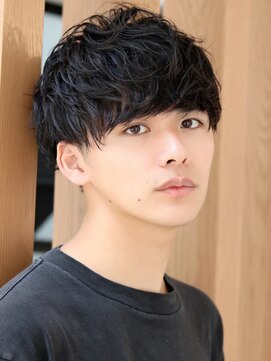 ネイビー(NAVY) オーバーカールマッシュ