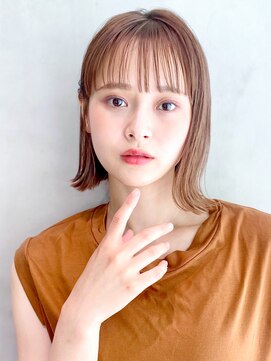 アイティーバイアルバム 藤沢店(IT by ALBUM) エアリーボブ_カーキグレージュフェザーバング_8696