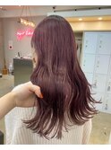 ピンクラベンダーカラーイルミナカラー10代20代韓国ヘア
