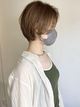 ミリ 久留米(miri..) ベージュブラウン×ゆったり丸みショート