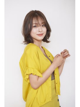 シェノン(CHAINON) 大人可愛いミディアムウルフくびれ外ハネ30代40代梅ヶ丘美容室