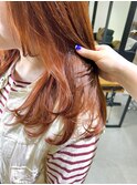 レイヤーカット × orange brown