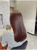 髪質改善カラー/艶感ピンクブラウン