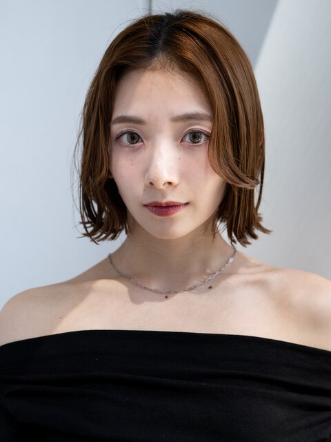 20代30代大人かわいいナチュラル暗髪エアーストレートヘア