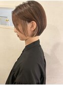 レイヤーボブ　ショート　インナーカラー