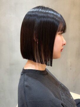ロンド エスポワール 錦糸町(Lond espoir) 【澤口】黒髪ボブルフネビージュ小顔に見せるワンレン