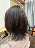 ウルフレイヤー×暗髪ベージュ