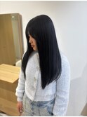 レディース 20代30代40代◎ネイビーブルー/フェミニンロング