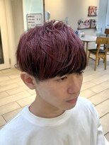 キャンバス バイ ネオリーブ 横浜西口(Canvas by neo.)&nbsp;ケアブリーチ　メンズハイトーン　デザインカラー　ピンク