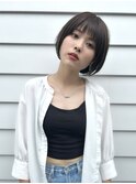 ショートボブ/大人ショート/グレージュ