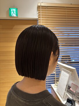 オーガニックエコ 川越(organic+eco) 20代30代ワンレン切りっぱなしボブ夏ヘア夏カラー髪質改善