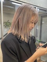 サンクプロジェクト(cinq PROJECT)&nbsp;ミルクティーベージュダブルカラーハイトーンレイヤーカット韓国