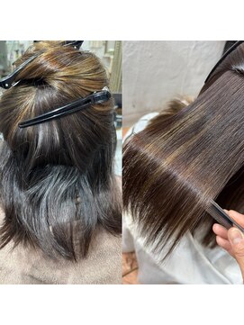 ブリーチ履歴あり  縮毛矯正