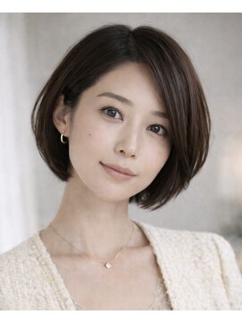 ふんわりボブ　耳掛けアレンジ