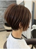 宇都宮ハンサムショートボブレイヤーカットハッシュカット韓国風