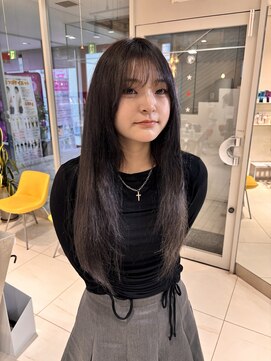 ステラ ヘア デザイン サロン(STELLA hair design salon) 大人可愛い暗髪ハイトーンカラー。 【由比藤】