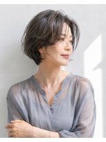 アッシュ 学芸大学店(Ash)&nbsp;ショートボブ/大人女性/グレージュ/白髪ぼかし/脱白髪染め