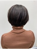 30代40代★大人かわいいマニッシュ丸みショートボブ