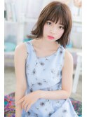 くせ毛風カールで大人ガーリー♪切りっぱなし外ハネボブb1