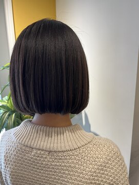 ムーン(moon) #ミディアムヘア #ショコラベージュ #ボブルフ #ベビーバング