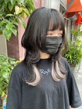 ボアップ 新居浜店(boappu) #ウルフ #インナー #カラー #グレー #プルエクステ