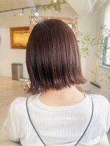ロストシティ 横浜(LOST CITY)&nbsp;ピンクブラウン_切りっぱなし軽めボブ_艶感カラー【Lostcity】