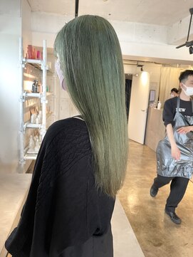 ザ オーダー(THE ORDER) モスグリーンダブルカラーケアブリーチインナーカラー