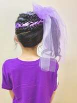 ディア(.eer) 体育祭 お祭りに☆ // チュールとリボンでかわいい盛り髪セット