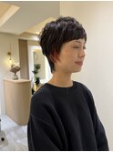 オン眉ショート×ハイライト×インナーカラー