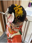 七五三　お団子アレンジ