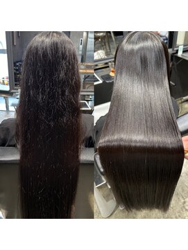 美髪矯正 Before After