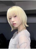 顔まわりレイヤーボブ