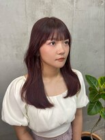 ソルトウォーター(SALT WATER) ピンクラベンダー/顔周りカット/ブリーチなしダブルカラー恵比寿