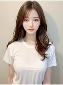 小顔◎ブリーチなし韓国風くびれミディ×オリーブベージュ