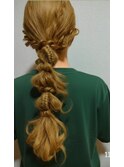 ヘアセット/ヘアアレンジ/編みおろし