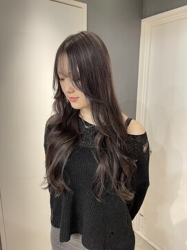 韓国風風顔周りカット×dark graige