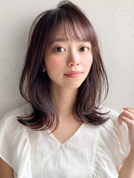 リヤン 表参道(lyann) 小顔カットダークアッシュ斜めバングサイドバング#313g0219