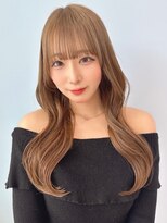 モナザスカイ 栄(MONA the SKY)&nbsp;【MONA】ミルクティーベージュ/ロングレイヤー/韓国風巻き