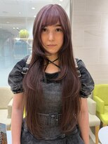 ピークアブー 銀座中央通り(PEEK-A-BOO) ラベンダーグレージュ×姫レイヤーロング