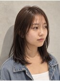 逗子葉山シースルーバング顔周りレイヤーカットサイドバングm155