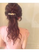 お呼ばれダウンスタイル 結婚式 アレンジ